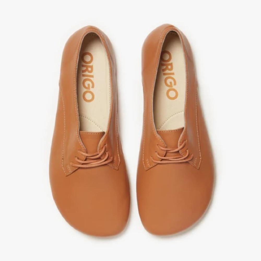 Origo Derby Women’s Barefoot Shoes in Camel